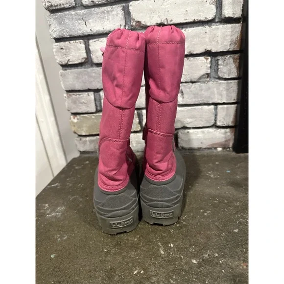 L.L. Bean Northwoods Waterproof Winter Boots Snow Pink Big Kids 4 $80 Retail - Picture 2 of 8